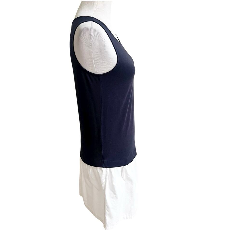 Theory Colorblock Drop Waist Dress Size Navy White Size Small Nautical - Picture 8 of 13